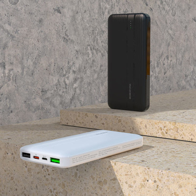Power bank 10000 mAh BOROFONE чорний портативний зовнішній акумулятор зарядний пристрій повербанк usb Type-C