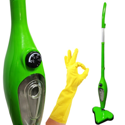 Парова швабра 12 в1 пароочисник H2O Steam Mop Х12 електрошвабра універсальна  Зелена