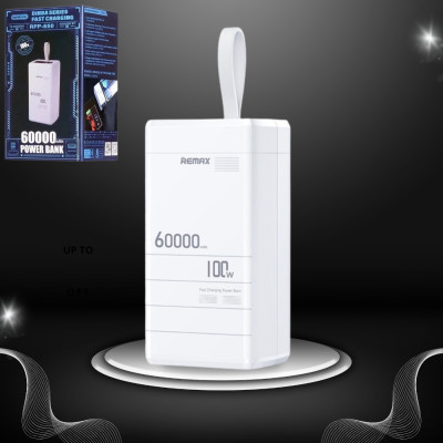 Повербанк 60000 mAh для ноутбука Remax RPP-650 100w зарядний пристрій Power Bank зарядний пристрій для гаджетів з дисплеєм
