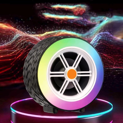 Портативна Bluetooth колонка з RGB підсвічуванням та TF слотом WSJAR L-024 бездротова міні колонка колесо