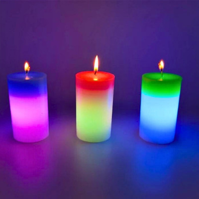 Воскова свічка з підсвічуванням світлодіодна хамелеон Candled Magic LED міняюча колір магічна декоративна