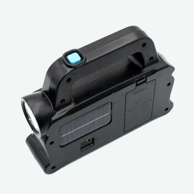 Ліхтар ручний HВ 6168 на сонячній батареї із зарядкою від USB LED лампа з 3 режимами освітлення