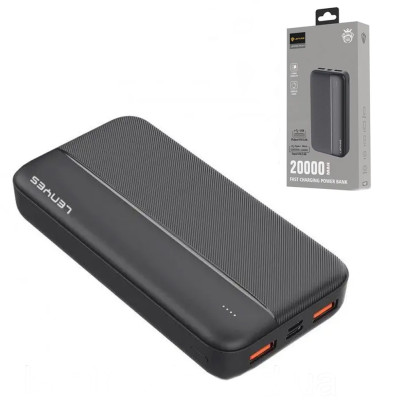 Power bank 20000 mAh LENYES зовнішній акумулятор універсальний зарядний пристрій повербанк тайп сі та юсб