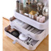 Органайзер для косметики Пилезахисний Водонепроникний Cosmetic Storage Box LD 288 Двох'ярусний бокс Сірий