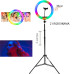 Набір блогера 5в1 кольорова RGB LED лампа 36см Штатив 2м Селфі-трипод Bluetooth Петличний мікрофон екшн камера