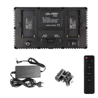 Прямокутна кольорова LED лампа U600 RGB 21х12см портативне світлодіодне відеосвітло для фото та відеозйомок