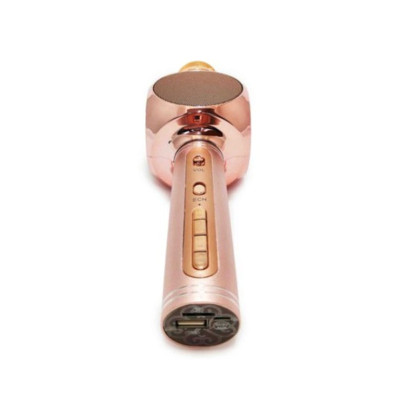 Караоке мікрофон дитячий портативний бездротової Bluetooth USB Рожевий Rose Іграшка мікрофони для дітей YS-63