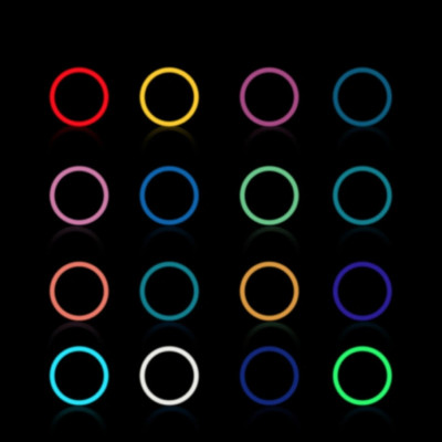 Кільцева кольорова LED лампа RGB 45 см Світлодіодна професійна селфі лампа для фото відеозйомок MJ18