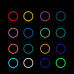 Кільцева кольорова LED лампа RGB 45 см Світлодіодна професійна селфі лампа для фото відеозйомок MJ18