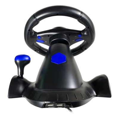 Кермо з педалями 3в1 Vibration Steering wheel педалями газу та гальма мультимедійний універсальний джойстик-кермо