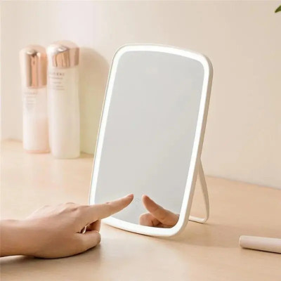 Косметичне дзеркало сенсорне 33 світлодіоди підсвічування LED Mirror Настільне акумуляторне дзеркальце