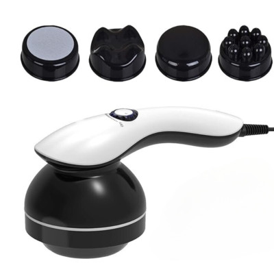 Вібраційний ручний масажер Body Massager PL-664В для всього тіла багатофункціональний з 4 насадками