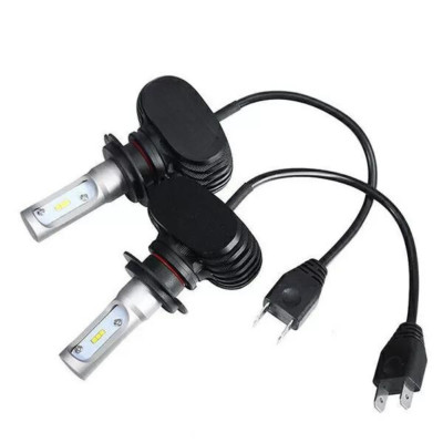 Светодиодные автомобильные LED лампы для фар S1 H7 на радиаторе Комплект автоламп 2 шт