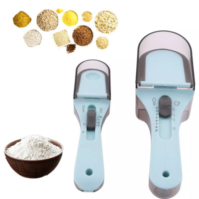 Мірні ложки регульовані пластикові в наборі 2 шт Adjustable measurement spoone