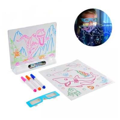 Дошка для малювання з ефектом 3D Magic Drawing Board Планшет для дітей 3д Набір для дитячої творчості
