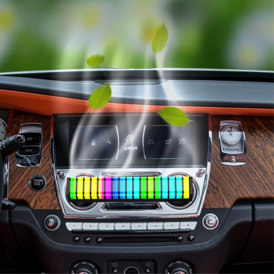 Автомобільний ароматизатор з підсвічуванням RGB у вигляді ритму Пахучка в машину Освіжувач на багаторазовий дефлектор