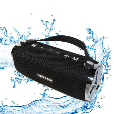 Портативна бездротова Bluetooth колонка Hopestar H24 Чорна Потужна USB FM стерео акустика Спікерфон