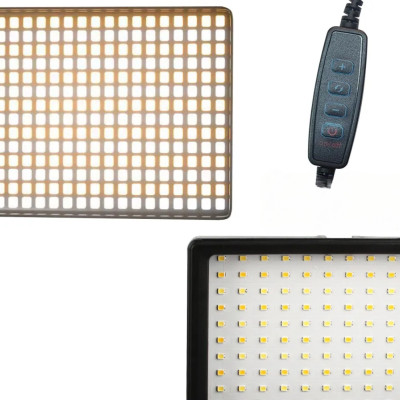 Світлодіодна лампа прямокутна LED Ring Fill Light 19х12.5см відеосвітло з кольоровими фільтрами для фото відео