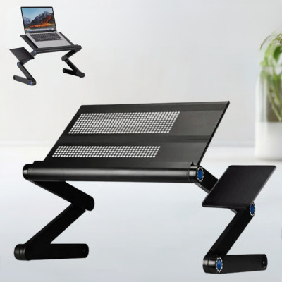 Складаний столик трансформер для ноутбука Laptop Table Т9 Металевий стіл-підставка багатофункціональний