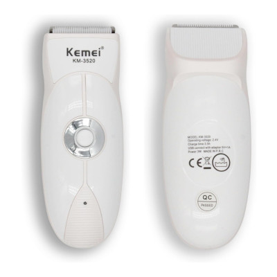 Акумуляторна машинка для стриження волосся дитяча Kemei KM-3520 акумуляторна з насадками