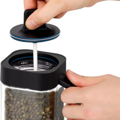 Органайзер для приправ та спецій з кришками та ложками Spice Jar TLG028 Набір для зберігання на підставці