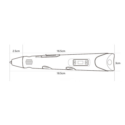 3D Ручка для дітей 3Д ручка 2 покоління з дисплеєм LCD Pen 2 Блакитна для дітей Набір з Еко Пластиком