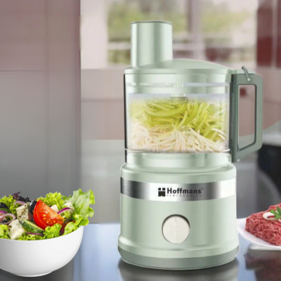 Кухонний подрібнювач овочерізка Hoffmans Electronics HM-2076 Універсальний Комбайн для кухні 1000W М'ятний
