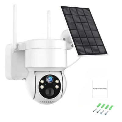Камера зовнішнього відеоспостереження TQ1-GK4-6MP WiFi PTZ бездротова з сонячною панеллю датчиком руху