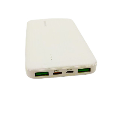 Power bank 10000 mAh BOROFONE білий портативний зовнішній акумулятор універсальний зарядний пристрій повербанк usb Type-C