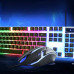 Дротова клавіатура з мишкою LED Keyboard Mouse KM 5003 Ігровий набір з підсвічуванням для комп'ютера