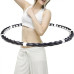 Обруч масажер магнітний хулахуп розбірної Massaging Hula Hoop масажний чорний для фітнесу схуднення талії