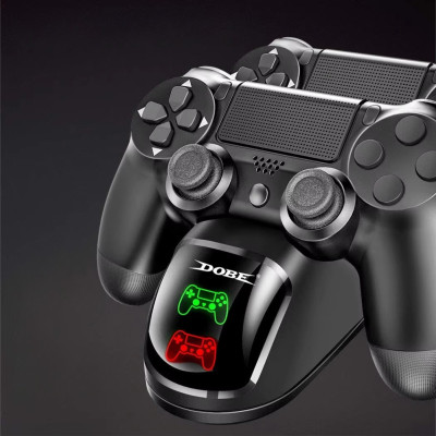 Подвійна док-станція DOBE ТР4-889 для джойстиків PS4 Slim Pro зарядний пристрій підставка для геймпадів