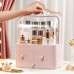 Органайзер для косметики Пилезахисний Водонепроникний Cosmetic Storage Box LD 288 Двох'ярусний бокс Рожевий