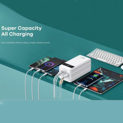 Повербанк RPP-266 швидка зарядка 80000 mAh портативна зарядка power bank для телефону з ліхтариком