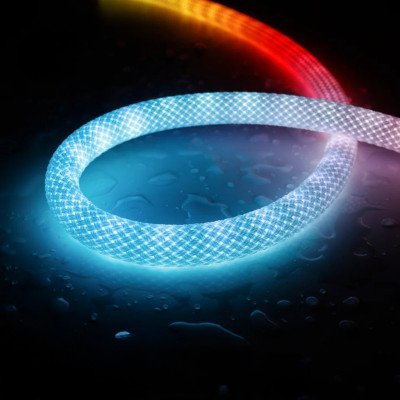 Неон гнучкий 5 м Розумна неонова LED стрічка луската з пультом у вигляді каната