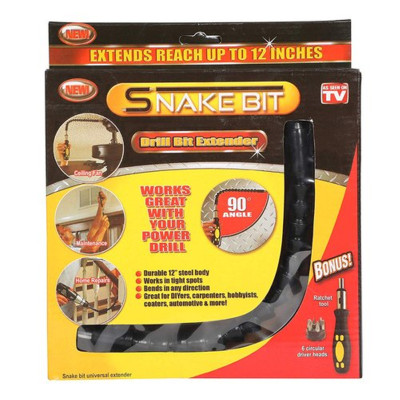Гнучкий подовжувач для викрутки і дрилі універсальний Snake Bit Гнучкий вал викрутка з насадками в подарунок