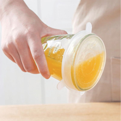 Силиконовые крышки для посуды многоразовые Набор растягивающихся крышек для хранения продуктов