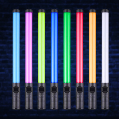 Лампа Led акумуляторна жезл RGB Light Stick світлодіодна різнокольорова лампа палиця з пультом для фото та відео