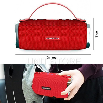Портативна бездротова Bluetooth колонка Hopestar H24 Чорна Потужна USB FM стерео акустика Спікерфон