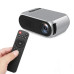 Портативний міні проектор Projector LED YG320 Mini сірий з динаміком для дому лед проектор кишеньковий домашній