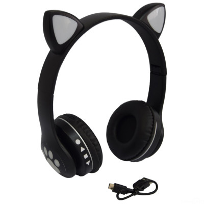 Навушники бездротові з вушками Cat Ear VZV 23M дитячі навушники котячі вушка з мікрофоном