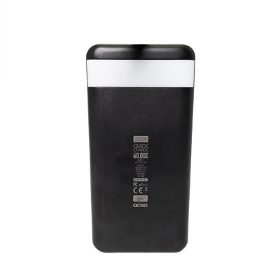 Powerbank 60000 QC60 Micro USB Type С Lightning з ліхтариком Зарядка повербанк 60000 mAh