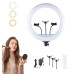 Світлодіодна кільцева лампа Ring fill light 45 см для фото та відео з 3 тримачами для телефону Селфі лампа