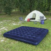 Матрац надувний полуторний флокований 190х130х22см Надувний матрац півтороспальний для пляжу та туризму HN-608