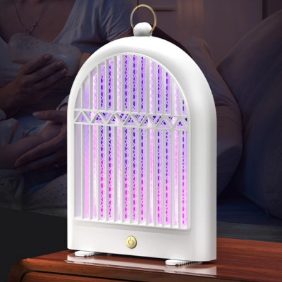 Акумуляторна лампа пастка для комах Electric Shock Mosquito Lamp Антимоскітна лампа приманка для комарів
