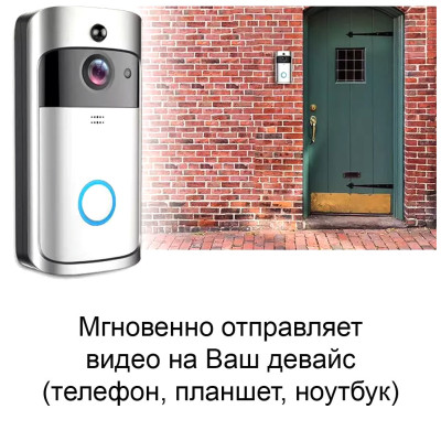 Беспроводной видеозвонок с датчиком движения HD Wi-Fi Eken V5 Black Bluetoth видео звонок глазок на дверь