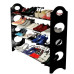 Органайзер полиця для взуття стелаж shoe rack складана стійка підставка чорна шафа для взуття