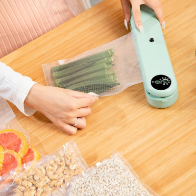 Вакуумний пакувальник автоматичний побутовий Вакууматор Vacuum Sealer апарат для пакування продуктів