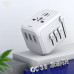 Універсальний мережевий USB адаптер для подорожей та дому Travel Adapter перехідник для розеток Білий