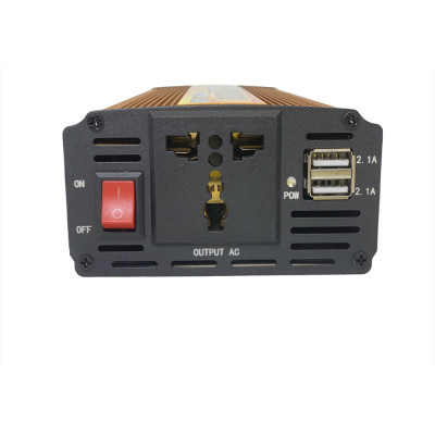 Інвертор перетворювач від акумулятора автомобільний Power Inverter 1000W напруги 12V-220V